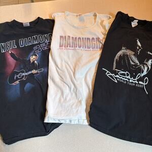 Vintage Neil Diamond Concert T Shirts Lot Of 3 Size 2XL